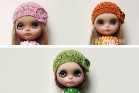 Blythe Crochet Hat Pattern, Free Blythe Knitting Patterns, Blythe Crochet Pattern Free, Blythe Crochet Pattern, Blythe Doll Crochet Free Pattern, Blythe Doll Knitting Patterns Free, Blythe Knitting Patterns Free, Blythe Clothes Pattern Free, Crochet Sun Hats