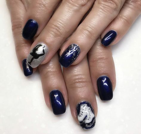 #nailart #naildesign #figureskatingnails #freehand #nailsoftheday Figure Skating Nails, Ice Skating, Figure Skating, Skating, Nail Inspo, Nail Designs, Nail Art, Nails, Art