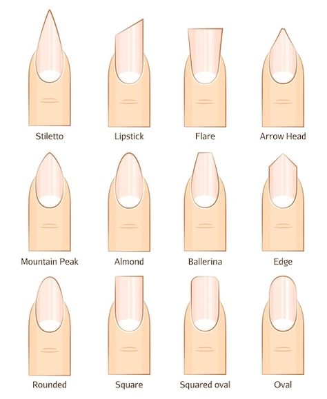 What Are Acrylic Nails, Round Shaped Nails, Types Of Nails Shapes, Nail Extensions Acrylic, Different Types Of Nails, Wide Nails, Lipstick Nails, Nails Yellow, Different Nail Shapes