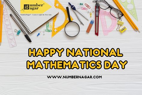 We wish all math lovers, a very Happy Mathematics Day!! National Mathematics Day is celebrated to mark the birth anniversary of great Indian mathematician Srinivasa Ramanujan  #mathematicsday Happy Maths Day, Happy Mathematics Day, National Mathematics Day, Mathematics Day, Srinivasa Ramanujan, Maths Day, Math Quotes, Butchart Gardens, Computer Class