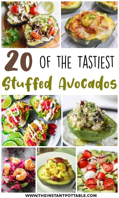 These are the best stuffed avocado recipes around. With so many flavors and options you'll be in avocado heaven. Vegan Stuffed Avocado, Avacado Snacks, Fried Stuffed Avocado, Avacacado Recipes, Stuffed Avocado Recipes, Avocado Recipes Easy, Avocado Recipes Healthy, Stuffed Avocados, Avocado Dishes