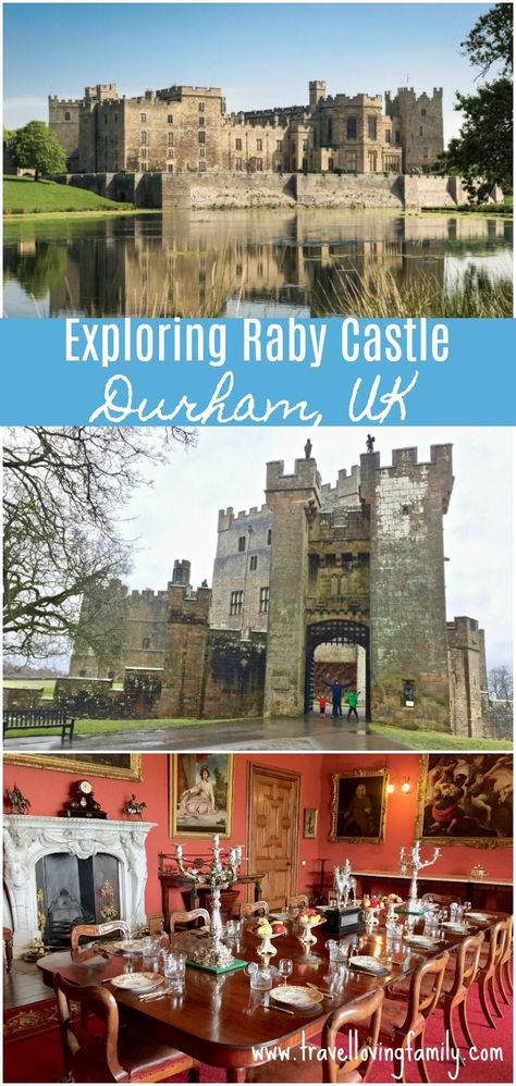 Raby Castle is a great attraction to visit with kids in Durham, UK. Kids are given a trail guide and can go around the castle searching for Freddie the Fox, paintings of the Raby family, drawing carriages and exploring the original kitchen and staff quarters. The 600 year old castle is set in a 200 acre estate where wild deer roam free;) There is also a playground, coffee shop and souvenir store. Fox Paintings, Staff Quarters, Ticket Ideas, Old Castle, Wild Deer, Souvenir Store, Drinking Around The World, Travel Uk, Family Drawing