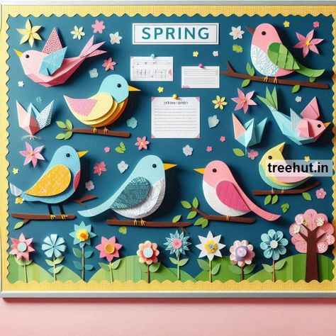 Bird Bulletin Board Ideas Bird Bulletin Board Ideas, Orientation Board Ideas, Softboard Decoration Ideas, Softboard Decoration Ideas For School, Class Board Decoration Ideas, Notice Board Decoration Ideas School, Creative Display Boards For School, Notice Board Decoration Ideas, Board Decoration Ideas School