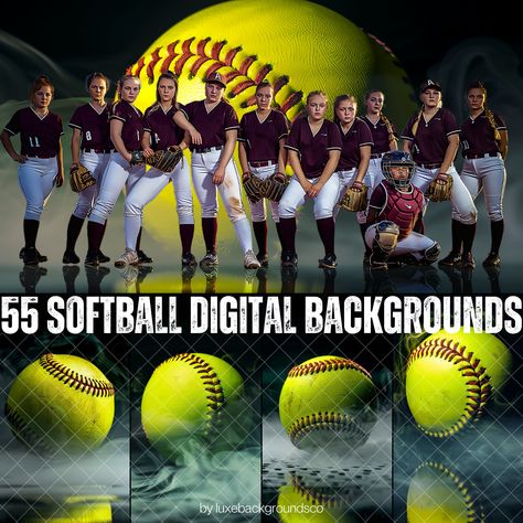 SOFTBALL Commemorative: 55 Softball Themed Backgrounds for DIY Projects and Designs, Softball Backdrop, Senior Night Softball Team Banner Softball Backdrop, Senior Night Softball, Softball Team Banners, Team Banner, Backdrop Ideas, Softball Team, Senior Night, Composition Photography, Photo Filters