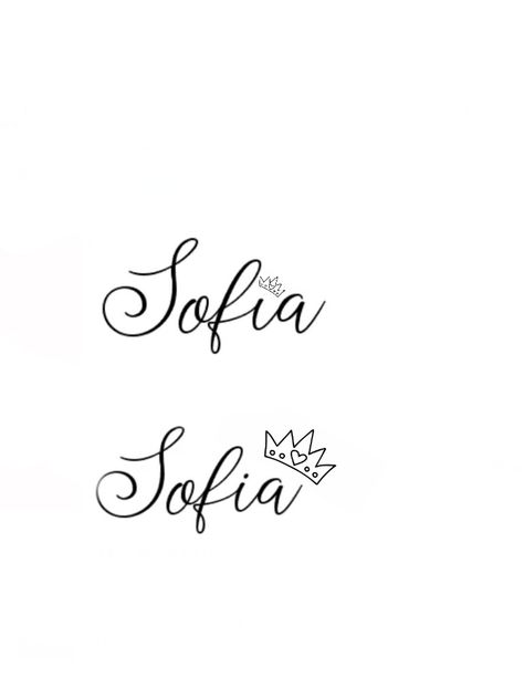 Sofia Name Tattoo, Sophia Tattoo, Sofia Name, Mommy Tattoos, Small Pretty Tattoos, Baby Legs, Name Tattoo, Name Tattoos, Mom Tattoos