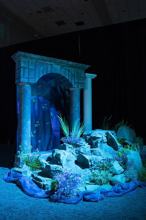 Corporate Events | merakivisualdesigns Atlantis Homecoming, Atlantis Birthday Theme, Atlantis Lost City, Dark Ocean Decor, Atlantis Prom Theme, Ocean Stage Design, Atlantis Decorations, Atlantis Decor, Atlantis Party