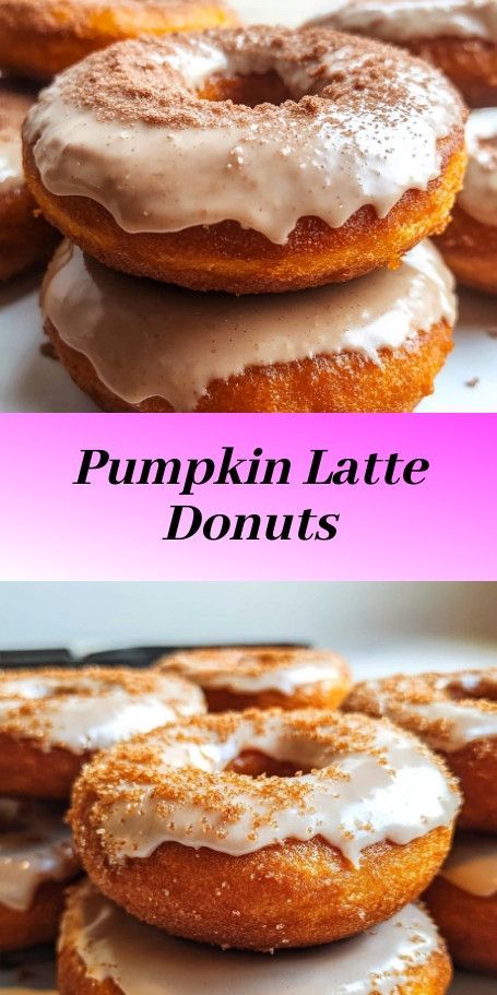 Pumpkin Spice Latte Donuts - Welcome the cozy flavors of fall with these delightful Pumpkin Spice Latte Donuts. Infused with pumpkin, aromatic spices, and a hint of coffee, these baked donuts are the perfect treat for a crisp autumn day. #PumpkinDonuts #FallRecipes #BakedDonuts #EasyBaking #PumpkinSpice #LatteLovers #AutumnTreats #HomemadeDonuts #FallFlavors #PumpkinDessert Pumpkin Everything, Pumpkin Spice Donut, Seasonal Treats, Homemade Donuts, Pumpkin Latte, Baked Donuts, Fall Treats, Pumpkin Dessert, Autumn Flavors