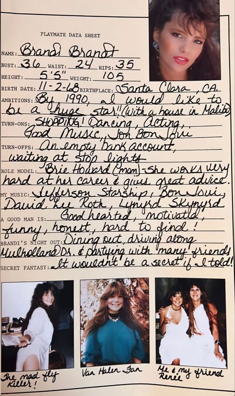 Brandi Brandt, Sunset Strip, Nikki Sixx, Tommy Lee, Motley Crue, Mick Jagger, Vintage Magazines, Retro Aesthetic, Data Sheets