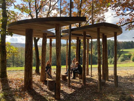 Gallery of Heidentempel Pavilion / Christoph Hesse Architects - 2 Pavilion Architecture, Natural Playground, Cultural Architecture, Shade Structure, Forest Park, Land Art, Architecture Project, Landscape Architecture, Tree House