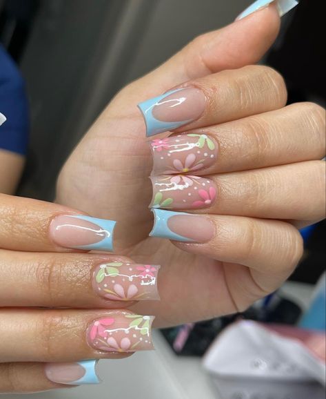 Spring Nails Gel Short, Spring Nails French Tip, Nails Gel Short, Spring Nails Aesthetic, Spring Nails Bright, Spring Nails French, Spring Nails Gel, Spring Nails Coffin, Spring Nails Art