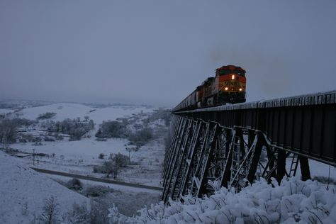 Minot, ND : Trestle bridge, right outside Minot Trestle Bridge, Bnsf Railway, Prairie Home, Railroad Bridge, Evening Sunset, Sea To Shining Sea, Train Depot, Rapid City, Pedestrian Bridge