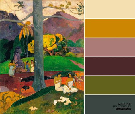 Creativity Design Art - Arte y diseño: Palette of Art Color Theory Painting, Cultural Aesthetic, Fashion Illustration Collage, Art Lessons For Kids, Paul Gauguin, School Art Projects, Great Paintings, Matching Colors, Design Program