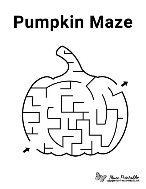 Free printable pumpkin maze. Download it at https://museprintables.com/download/maze/pumpkin/ Pumpkin Maze Printable, Maze Activities For Kids, Hard Mazes, Halloween Activity Sheets, Mazes For Kids Printable, Halloween Maze, Printable Mazes, Halloween Worksheets, Activity Sheets For Kids