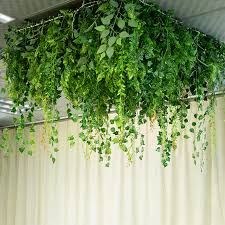 Christmas Wedding Decorations, Green Centerpieces, Interior Ceiling Design, Artificial Plant Wall, Terrace Garden Design, Chic Bedroom Decor, Planta Artificial, House Plants Decor, Fake Plants