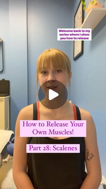 How To Release Tension In Shoulders, Scalene Muscle Stretch, Scalenes Muscles, Whiplash Recovery, Scalene Muscle, Neck Tension Relief, Quad Strengthening, Neck Tension, Throbbing Headache