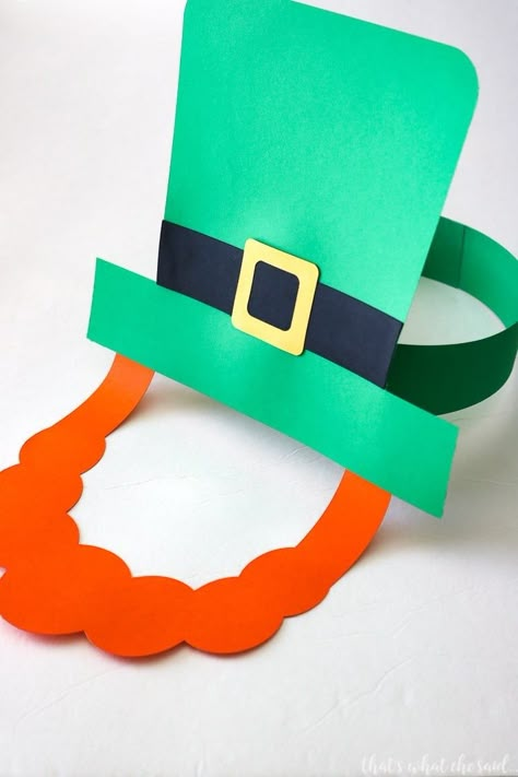 Leprechaun Hat Template, Preschool Hat, San Patrick Day, Sant Patrick, Leprechaun Craft, St Patricks Day Hat, Fete Saint Patrick, March Crafts, St Patricks Crafts