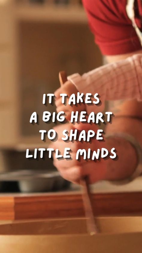 ''It takes a big heart to shape little minds.''

- Unknown

#quoteoftheday #parenting #teaching Educational Psychologist, Teacher Appreciation Quotes, Teacher's Quotes, School Staff And Teachers Appreciation, Parenting Book, Child Psychology, Peaceful Parenting, Developmental Psychology, Play Based Learning