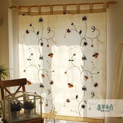 Embroided Curtains, Curtain Embroidery, Embroidery Curtains, Living Room Curtain, Cushion Embroidery, Quality Curtains, Hand Embroidery Patterns Flowers, Curtains For Living Room, Beautiful Curtains