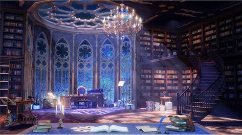 Magical Study Room, Magic Tower Interior, Fantasy Council Room, Fantasy Headquarters, Magic Library Aesthetic, Royal Office, Fantasy Interior, Magical School, Once Piece