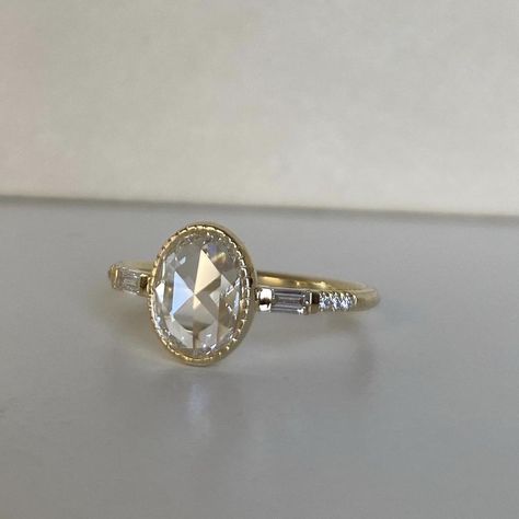 Bezel With Side Stones, Diy Jewelry Videos, Bezel Set Diamond Ring, Jennie Kwon, Bezel Set Engagement Ring, Ring Inspo, Future Engagement Rings, Dream Engagement, Dream Engagement Rings