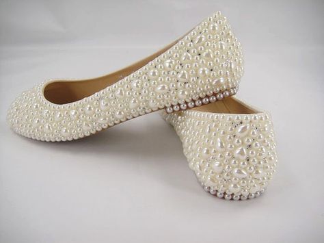 Gorgeous Handmade Flat Wedding Shoes, Heart Shape Pearl Bridal Shoes, Rhinestone Bridal Shoes, Beaded Bridal Shoes,Bridesmaid Shoes,Flat Bridal White Lace Shoes, Best Bridal Shoes, Flat Footwear, Pearl Wedding Shoes, Shoe Makeover, Wedding Shoes Lace, Bridal Shoes Flats, Wedding Shoes Flats, Bridal Sandals