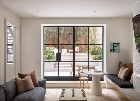 Greenwich Village Townhouse — ERA Interior Garden Design, London Interiors, English Cottage Interiors, Street Townhouse, Parlor Floor, Built In Sofa, Tiled Hallway, Open Plan Kitchen Living Room, London Interior