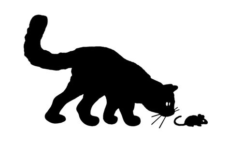 Cat And Mouse Drawing, Mouse Drawing Easy, Cat Chasing Mouse, Mouse Silhouette, Mouse Drawing, Cat And Mouse, Cat Mouse, Image Icon, Tattoo Outline