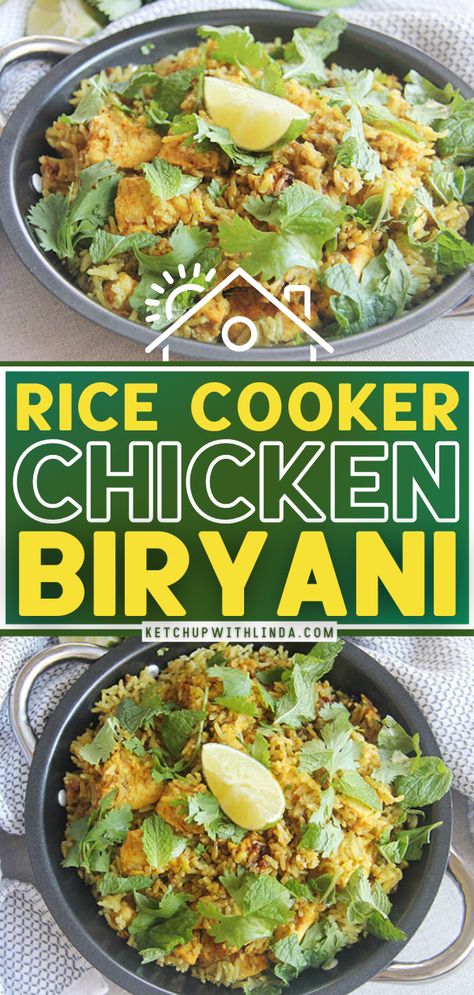 RICE COOKER CHICKEN BIRYANI Rice Cooker Chicken, Easy Easter Recipes, Biryani Rice, Chicken Biryani Recipe, Easter Recipe, Hearty Chicken, Chicken Biryani, Biryani Recipe, Dinner Food