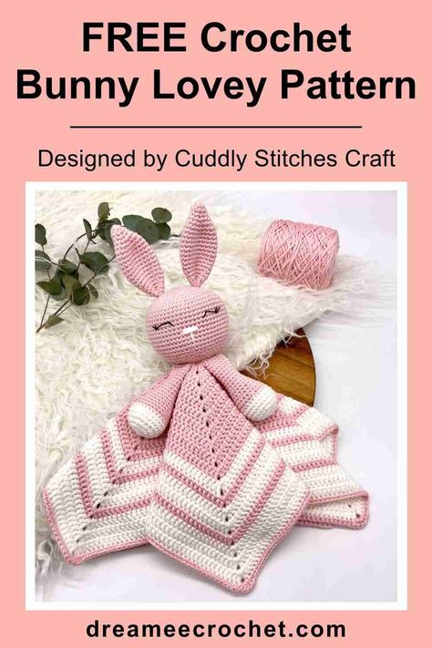 Make this cute bunny lovey blanket with my free crochet bunny lovey pattern.I love crocheting lovey blankets as they make a great gift for any baby who likes soft cuddles.Crochet security blankets are such fun to make and although they may look hard to make, trust me they are not.This tutorial will help you step by step with how to crochet this adorable Amigurumi bunny lovey.Visit my blog for more free crochet patterns you'll love #crochetanimals #crochettoys #amigurumi #crochetlovey #crochet Free Crochet Security Blanket Pattern, Lovey Blanket Pattern Free, Free Bunny Lovey Crochet Pattern, Crochet Bunny Blanket Free Pattern, Crochet For Twins, Crochet Bunny Lovey Free Pattern, Bunny Lovey Crochet Pattern Free, Lovies Crochet Free Pattern, Crochet Lovey Pattern Free