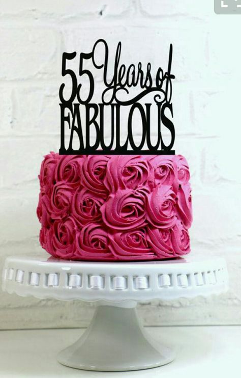 Happy 55th Birthday and many more! Vow Renewal Cake, Icing Roses, Grad Cakes, 40th Birthday Cake Topper, Grad Cake, 25th Birthday Cakes, 55th Birthday, 18th Birthday Cake, 40th Birthday Cakes