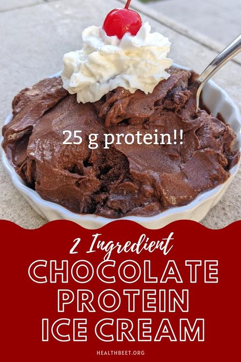 Premier Protein Shake Ice Cream Recipes, Cuisinart Protein Ice Cream Recipes, Ice Cream With Protein Powder, Premier Protein Ice Cream, Chocolate Protein Ice Cream, High Protein Ice Cream, Healthy Chocolate Ice Cream, Health Beet, Aip Foods