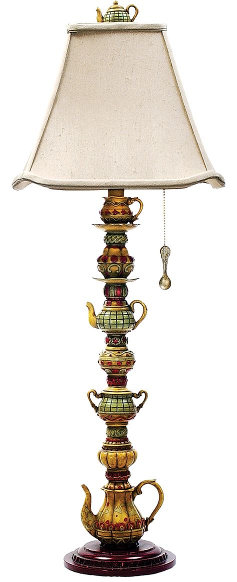 Tea Service Candlestick Table Lamp - - Amazon.com Victorian Floor Lamps, Teapot Lamp, Room Lamps, Candlestick Lamps, Kitchen Lamps, Elk Lighting, Portable Lamps, Bedroom Lamps, Led Table Lamp