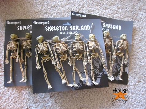 Dollar_Tree_Halloween_Decor_HoH_15 by benhepworth, via Flickr Skeleton Craft, Loads Of Money, Skeleton Arm, Dollar Store Halloween Decorations, Plastic Skeleton, Dollar Tree Halloween, Dollar Store Halloween, Skeleton Decorations, Skeleton Head