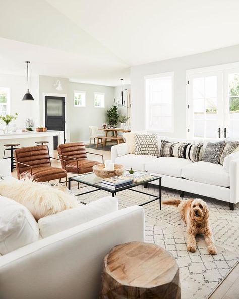 Bachelor pad no more! Arie Luyendyk Jr. and Lauren Burnham have found their dream home, and we helped style it with #Wayfair products. Click the link in our bio to shop their picks! @ariejr @laureneburnham | @wayfairregistry Farmhouse Living Room Sofas, Reka Bentuk Bilik Tidur, Living Room Sofa Design, Trendy Living Rooms, 아파트 인테리어, Brown Living Room, Furniture Removal, Humble Abode, Living Room Inspo