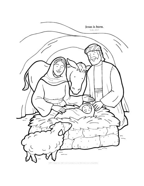 52 FREE Bible Coloring Pages for Kids from Popular Stories Free Bible Coloring Pages, Nativity Coloring Pages, Jesus Coloring Pages, Sunday School Coloring Pages, Santa Klaus, Birth Colors, Jesus Drawings, Luke 12, Christmas Bible