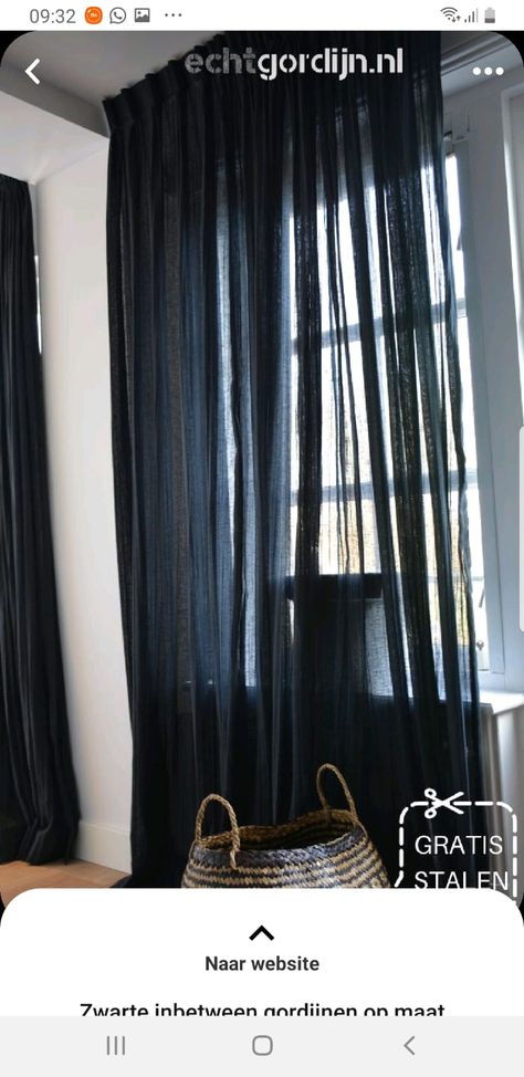 Cabin Curtains, Apartment Curtains, Modern Window Treatments, Dark Bedroom, Boho House, Japanese Interior, Black Curtains, House Goals, Chic Home