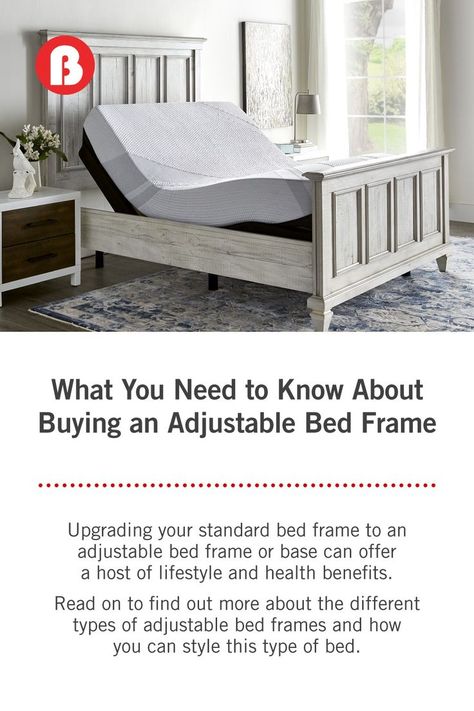 Upgrading your standard bed frame to an adjustable bed frame or base can offer a host of lifestyle and health benefits. For example, adjustable bed frames and bases allow you to change position with the touch of a button, comfortably watch TV, elevate your head or feet or be in a different sleep or lounging position than your partner. Whether it’s the first time you’re going bed shopping, or you’re looking to upgrade your existing bed, learn more about the benefits of an adjustable base. Beds For Adjustable Bases, Temperpedic Adjustable Bed Frames, Adjustable Mattress Bed Frame, Bed Frames For Adjustable Bases, Bedframe Ideas For Adjustable Beds, Styling An Adjustable Bed, Hide Adjustable Bed Frame, Sleep Number Bed Frame Ideas Headboards, King Size Headboard For Adjustable Bed