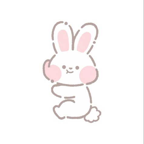 Bunny Png Cute, White Bunny Aesthetic Cartoon, Bunny Png Aesthetic, Bunny App Icon, Cute Bunny Icon, Bunny Icon, Rabbit Icon, Rabbit Png, Pink Drawing