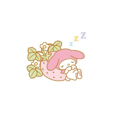 Sanrio Strawberry Icon, My Melody Sleeping Wallpaper, My Melody Strawberry Icon, My Melody With Strawberry, My Melody And Flat, My Melody Aesthetic Icon, Kawaii Png Icon, Pink Strawberry Icon, Strawberry Icon Aesthetic