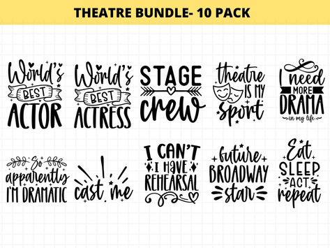 This Clip Art & Image Files item by Allaboutthefont has 74 favorites from Etsy shoppers. Ships from United States. Listed on Sep 6, 2024 Theatre Svg Free, Theater Sayings, Hamilton Merch, Theatre Shirts, Drama Class, Scrapbooking Set, Theatre Life, Musical Theater, Drama Quotes