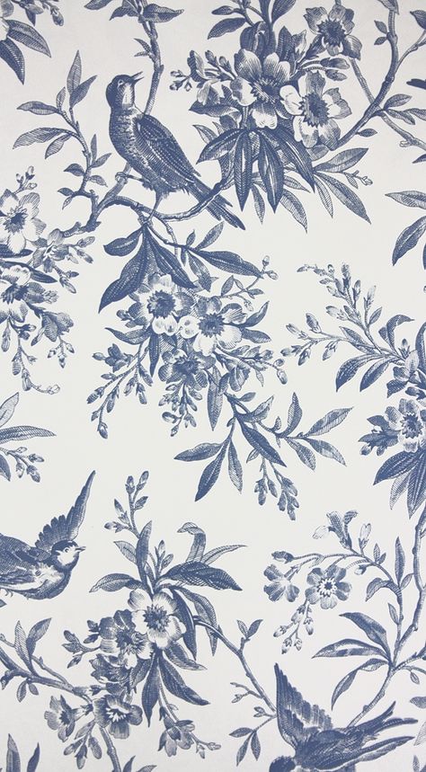 Red Toile Wallpaper, Wallpaper Thibaut, Blue And White Toile, رسم كاريكاتير, Country Pub, Luxury Wallpapers, Flowering Branches, Red Toile, Toile Wallpaper