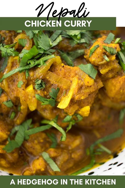 Nepalese Chicken Curry Himalayan Chicken Curry, Nepalese Chicken Curry, Nepalese Food Recipes, Nepalese Curry, Nepal Recipes, Aloo Saag, Mains Recipes, Saag Recipe, Nepalese Food