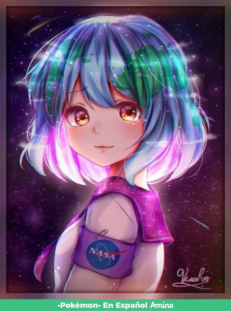 Earth Chan, Space Anime, Manga Tutorial, Anime Version, Have Inspiration, Cute Anime Chibi, Dessin Adorable, Arte Fantasy, Kawaii Drawings