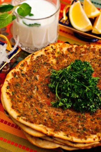 Turkish food: Lahmacun. You can never eat too much lahmacun.