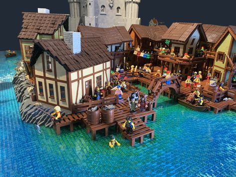 LEGO Pirate Village | Abra Havn is a pirate village from the… | Flickr Minecraft Pirate Village, Pirate Minecraft, Pirate Village, Pirate Lego, Minecraft Village, Lego Pirates, Lego Techniques, Lego Medieval, Big Lego