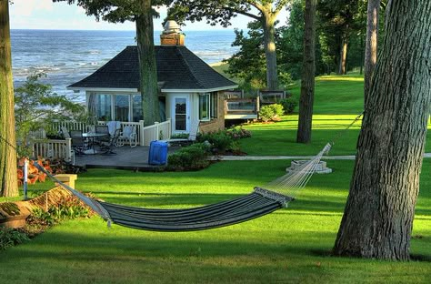 On the eastern side of Lake Michigan at a B & B near Grand Haven, Michigan. Beautiful place! Sea Cottage, Cottage By The Sea, Cottage Cabin, Summer Lake, Style Cottage, Dream Cottage, Model Art, Summer Cottage, Cabins And Cottages