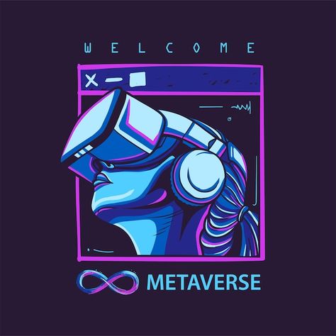 Digital Art Logo Ideas, Metaverse Logo Design, Virtual Reality Aesthetic, Metaverse Poster, Digital Technology Design, Metaverse Logo, Virtual Reality Illustration, Metaverse Illustration, Metaverse Design