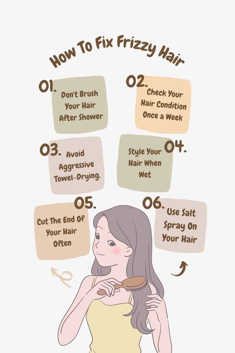 HOW TO FIX FRIZZY HAIR? | CLICK TO READ MORE | WELLNESS BY HER | hair, hairstyle, hair tips for healthy hair, frizzy hair, beauty tips Frizzy Hair Routine, For Silky Smooth Hair, Frizzy Hair Remedies, Thick Frizzy Hair, Get Healthy Hair, Tips For Healthy Hair, Caring For Frizzy Hair, Make Hair Thicker, Get Thicker Hair