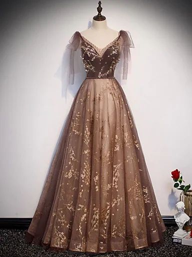 Gold Tulle, Tulle Evening Dress, Dress Tulle, A Line Prom Dresses, فستان سهرة, Lace Evening Dresses, Tulle Prom Dress, Party Dress Long, Tulle Lace