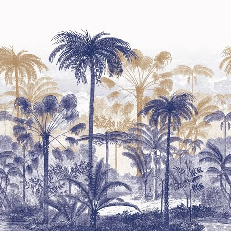 Empire Wallpaper, Luxury Paper Bag, Unusual Wallpaper, Palm Prints, Plant Prints, Washable Wallpaper, M Wallpaper, L Wallpaper, Flower Graphic Design